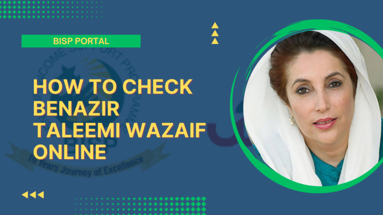 How to Check Benazir Taleemi Wazaif Online